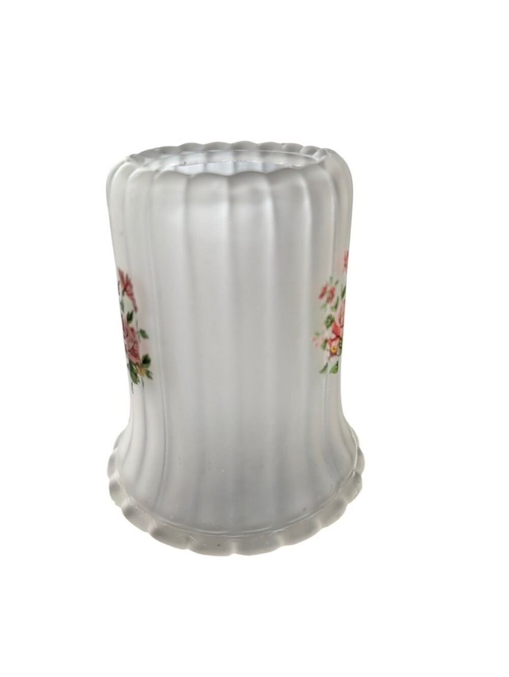 Vintage Westmoreland Frosted Satin Glass Rose Fairy Lamp Shade. SHADE ONLY - Picture 9 of 16